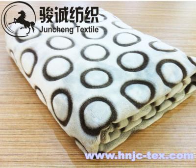 China 100% polyester 1.5m width printing short plush soft blanket fabric for hometextile for sale