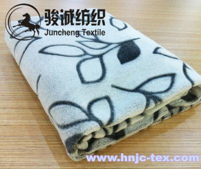 China Various pattern printed short plush warm flannel blanket fabric hometextile fabric for sale