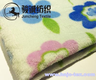 China Custom solid or printing flower pattern flannel blanket or other blanket fabric for baby for sale
