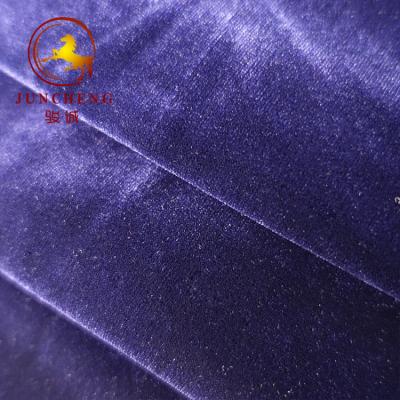 China purple 4 Way Stretch Polyester Spandex Korean Velvet Fabric for sale