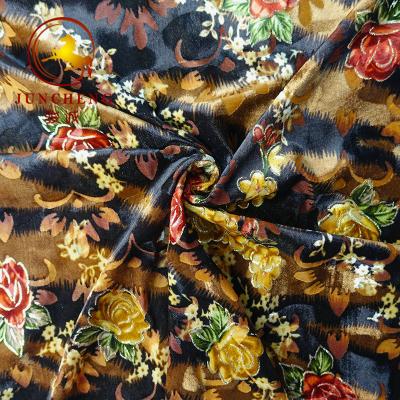 China Factory Direct Custom Design Digital Print Burnout Silk Velvet Fabric for sale
