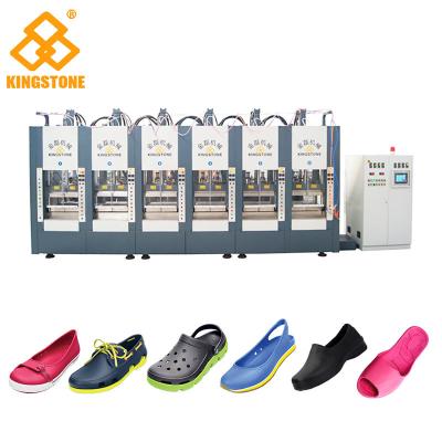 China Automatic EVA Slipper Garden Shoes Making Machine with 6 Stations for sale