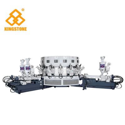 China Automatic Three Colors  PVC Shoes Making Machine For Basketball / Jogging / Casual Shoes for sale