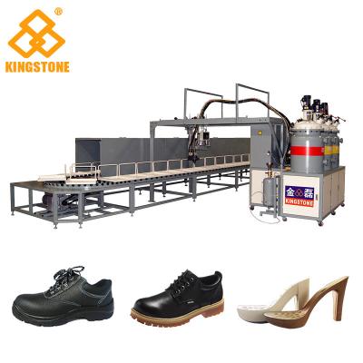 China PU Footwear Pouring Foam Polyurethane Injection Machine 300-400 Pairs Per Hour for sale