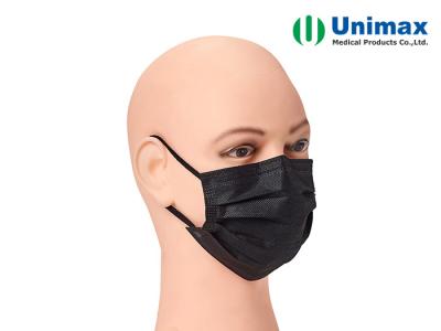 中国 黒いEarloopの使い捨て可能な外科マスク 販売のため