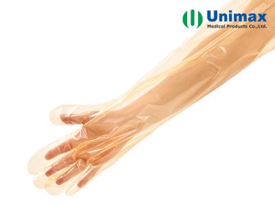 China Orange UNIMAX Long Veterinary Gloves Disposable for sale