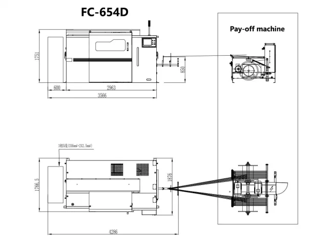 Fuchuan Hot Sale 630 Automatic Electric Wire Cable Bunching Stranding Twisting Making Machine