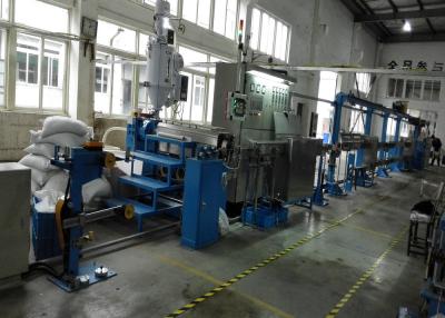 China Durable plastic extrusion equipment cable extrusion machine With 1000mm Pay Off Bobbin for sale