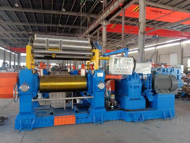 XK-450 Rubber Two Roll Mixing Mill front view