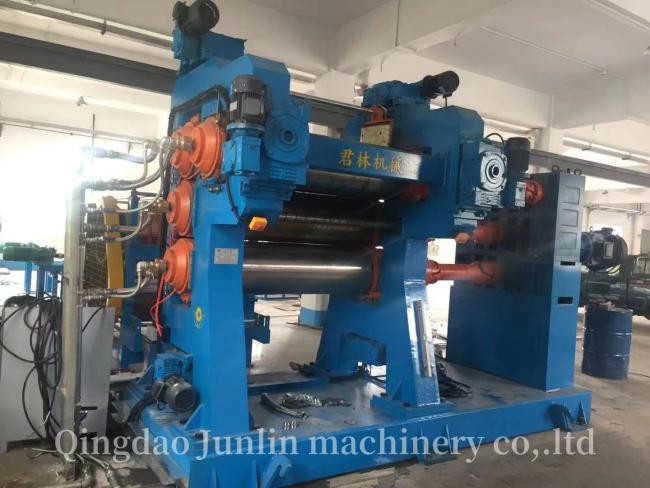 Full view of rubber calendering machine