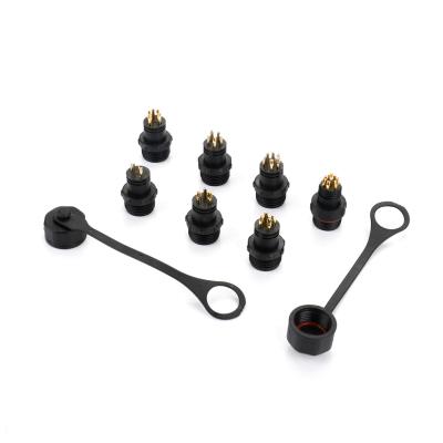 China Male IP67 Waterproof Connectors 2Pins Bulkhead Mount Plug for sale