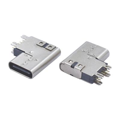 China 3.1 Tipo-C Enchufe de enchufe lateral Vertical 90 14P Conector de enchufe lateral USB3.1 Interfaz de carga rápida en venta
