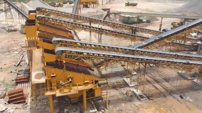 China 400mm 500mm Rock Mining Conveyor Belt System 40-1450t/H for sale
