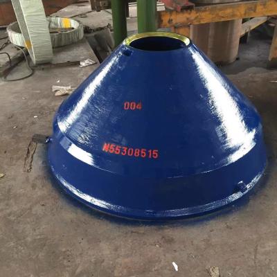 China Mn13Cr2 Blue Mantle Concave High Manganese Crusher Spare Parts for sale