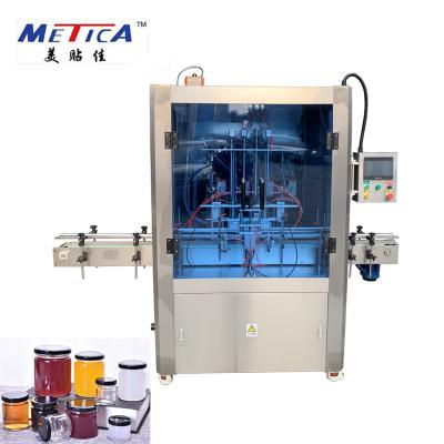 China 500BPH-1200BPH Auto Bottle Filling Machine 300ml Peanut Butter Packaging Machine for sale