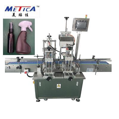 China Automatic Pump Bottle Capping Machine Hand Feed Screw Cap Machine for sale