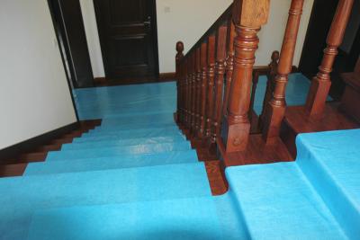 China Decorator'S And Painter Sheet Cover Sticky Floor Protector Saugvlies Renovation Fleece for sale