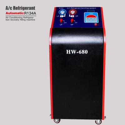 China R134a Recharge  AC Refrigerant Recovery Machine Fully Auto 3/8HP car ac service station for car for sale