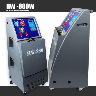 China Car AC Refrigerant Recovery Machine charging function R134a Car AC Service Station for car air condtioner for sale