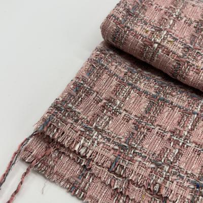China 100% Poliéster Tecido de Linho de Tweed de Peso Médio Baixo de Redução 146CM 307GSM à venda