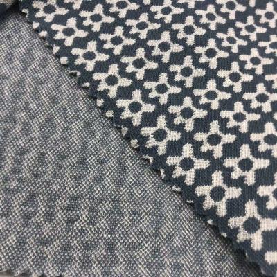 China Cotton Polyester Knitted Jacquard Cloth Assorted 54%Polyester 44%Rayon 2%Spandex for sale