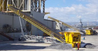 China PU Shipping Heavy Duty Belt Conveyor 15Kw B1600 Sand Gravel Mobile for sale