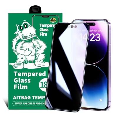 China 18D Turtle glass  Anti-SPY Airbag screen protector for iPhone 14 pro max OPPO RENO 8 PRO VIVO X80 PRO for sale