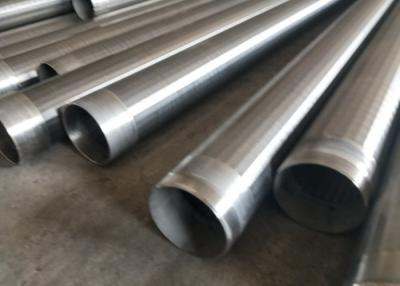 China Stainless Steel Downhole Slotted Tube , Continuous Slot Opening Vee Wire Screen for sale