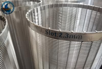 China Length 1900mm Stainless Steel Vee Wire Screen Continuous Slot Opening for sale