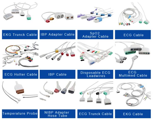 EDAN Dx12 10Lead ECG Holter Cable Banana For Trunk Cable Length 2.2M Compatibility 0