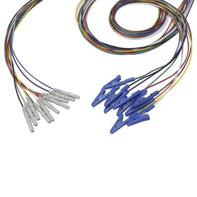 China Electrodo plateado electrodos de los Leadwires del oro EEG del clip EEG del cocodrilo del cocodrilo del capturador del estilo del dinar 1,5 en venta