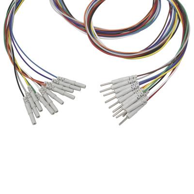 China Electrodo de los Leadwires del oro EEG EMG del dinar 1.5mm-2.0m m Pin Eeg Needle Electrodes Plated en venta