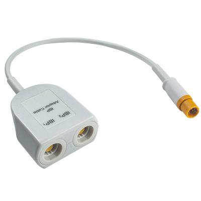 中国 Siemens Drager Compatible Dual IBP Adapter Cable 7 pin to 7 pin IBP Extension blood pressure Transducer Cable 販売のため