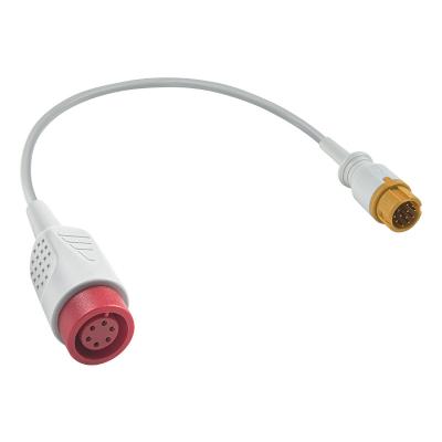 China Mindray 12 Pin To Geneneral 6 Pin IBP Adapter Cable IBP Extension Converter Cable for sale