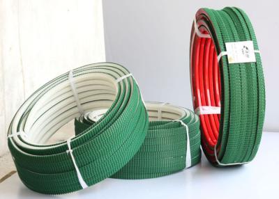China White PU polyurethane Super Grip Belt with Top green PVC Vee Corrugated belt for sale