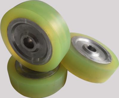 China Aging Resistant Industrial natural PU Polyurethane Wheels coating with Iron Core for sale