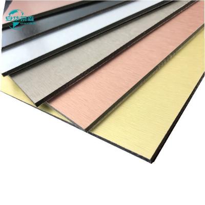 China ISO14001 Brushed Aluminium Composite Aluminium Composite Material Acm Panels 1220mm for sale