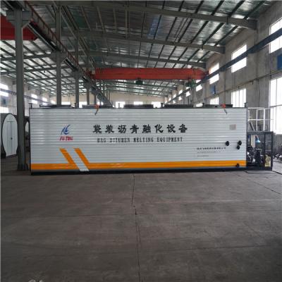 China Hot Exhaust Heating Bitumen Melting Machine Durable With Bag Crane Lifting for sale