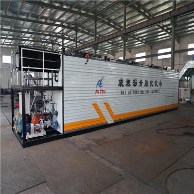 China Steel Plate Box Bitumen Melting Machine Self Heating Continuous Production for sale