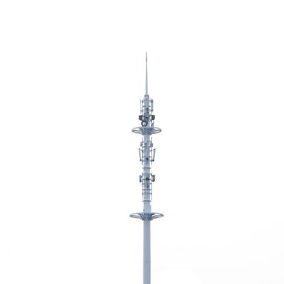 China A572 Ss400 Monopole Telecommunications Tower Polygonal Internet Signal for sale