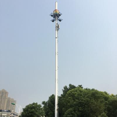 China Q235b Gr65 Monopole Telecommunications Tower , Antenna Radio Communication Tower for sale