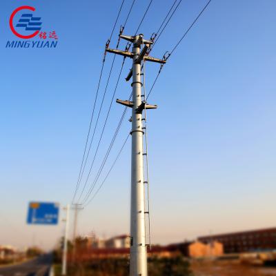 China Hot Dip Galvanized Metal Tubular Power Utility Poles Q355B For Distribution Lines 60m for sale