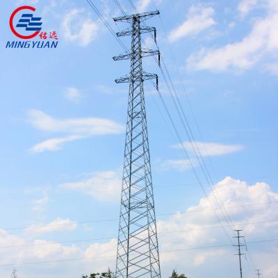 China High Mast Metal Tubular Steel Lattice Angle Towers Utility Poles Transmission Line SS400 en venta