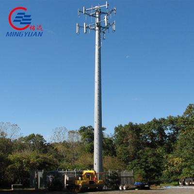 China 120 Ft  Heavy Monopole Telecommunications Tower Mobile Wifi Antenna Mast for sale