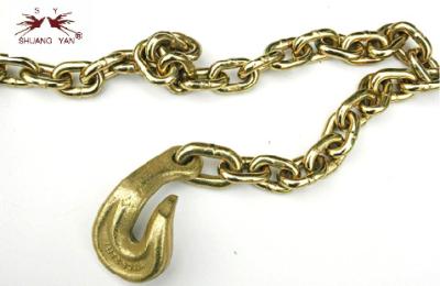 China Tie Down G80 Binder Lifting Chain With Bent Grab Hook for sale