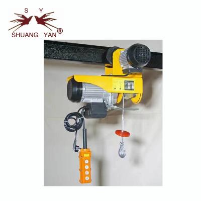 China 250kg 500kg Mini Electric Cable Hoist Trolley Hand Pushed Power Source for sale