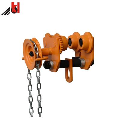 China 1 Ton Crane Lifting Monorail Push Beam Trolley With Hand Chain for sale
