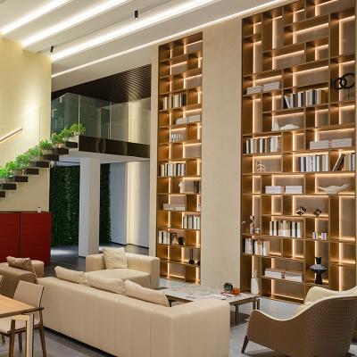 China Mobiliário de casa de alumínio moderno Armário de parede de estante de livros modular à venda