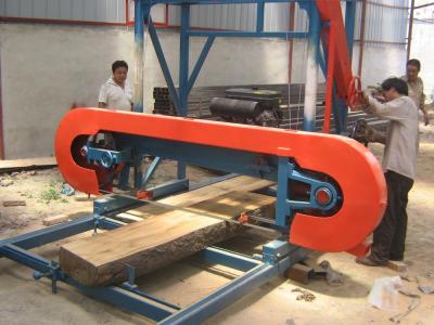 China Diesel power portable saw mill /Electric  type Horizontal bandsaw mill machine for sale