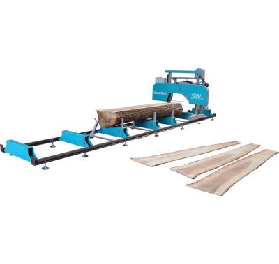 China SW26E Electric Portable Sawmill, Log Slice Horizontal Band Saw Mill Machines for sale